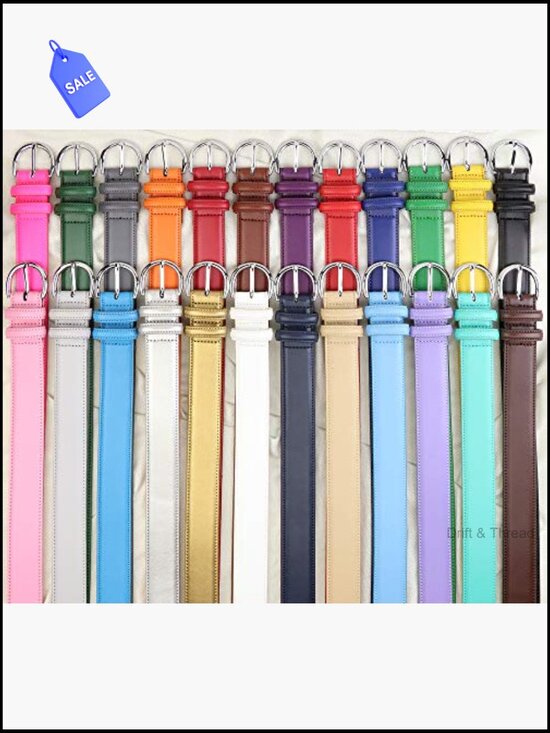 Genuine Leather Dress Belt with Single Prong Buckle, 1.1\